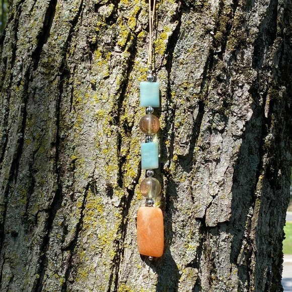 3/30$, Natural Gemstone Lucky Charm / Car Rearview Mirror Charm - Picture 4 of 9